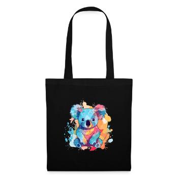 Mignon Anime Style Koala Kawaii - Sac en tissu - noir - Devant