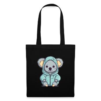 Mignon Anime Style Koala Kawaii - Sac en tissu - noir - Devant