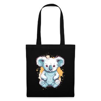 Mignon Anime Style Koala Kawaii - Sac en tissu - noir - Devant