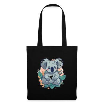 Mignon Anime Style Koala Kawaii - Sac en tissu - noir - Devant