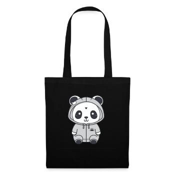 Mignon Anime Style Panda Kawaii - Sac en tissu - noir - Devant
