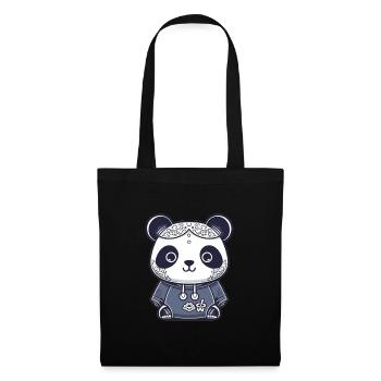Mignon Anime Style Panda Kawaii - Sac en tissu - noir - Devant