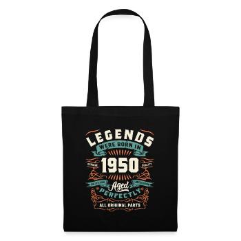 1950 74. Geburtstag Geschenke 74 Jahre alte Männer Frauen - Stoffbeutel - Schwarz - Vorne