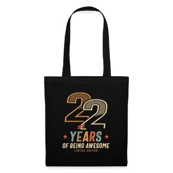 22 Jahre Großartigkeit 2002 22. Geburtstag - Stoffbeutel - Schwarz - Vorne