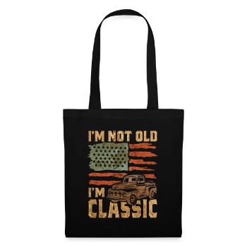Je ne suis pas vieux, je suis drapeau classique américain drôle de voiture - Sac en tissu - noir - Devant