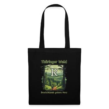 Thuringe-Le cœur vert de l’Allemagne-Rennsteig - Sac en tissu - noir - Devant