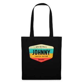 Johnny prénom personnalisé - Johnny - Sac en tissu - noir - Devant