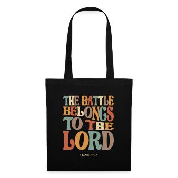 La bataille appartient à l’Éternel 1 Samuel 17 :47 - Sac en tissu - noir - Devant