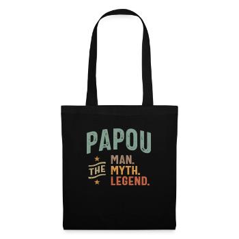 Papou The Man The Myth the Legend - Father's Day - Tote Bag - black - Front