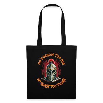 Pas de dragon trop grand, pas de quête trop difficile - Sac en tissu - noir - Devant
