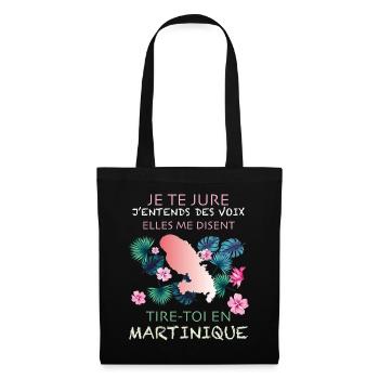 Martinique Women Humor Nostalgia - Tote Bag - black - Front