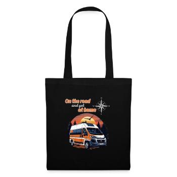 Sur la route et pourtant à la maison-Camper disant - Sac en tissu - noir - Devant