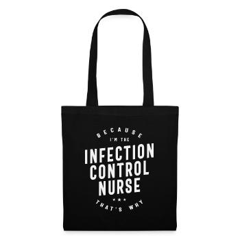 Infirmière en prévention des infections - L’autorité avec soin - Sac en tissu - noir - Devant
