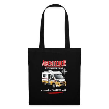 Les aventures de campeur ne commencent pas avant que le campeur ... - Sac en tissu - noir - Devant