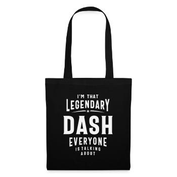 The Legendary Dash Custom Name Dash - Tote Bag - black - Front