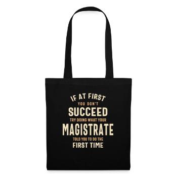 Sagesse du magistrat - Stratégie de réussite - Sac en tissu - noir - Devant