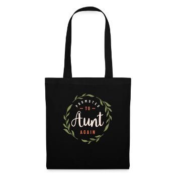 Promu à nouveau tante - Fête des mères - Sac en tissu - noir - Devant
