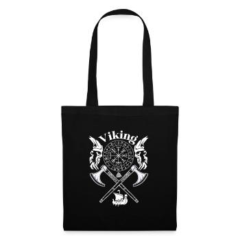 VIKING-Wikinger SYMBOLE-WIKINGER RUNEN - Stoffbeutel - Schwarz - Vorne