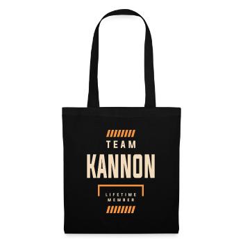 Membre à vie de l’équipe Kannon - Nom Kannon - Sac en tissu - noir - Devant