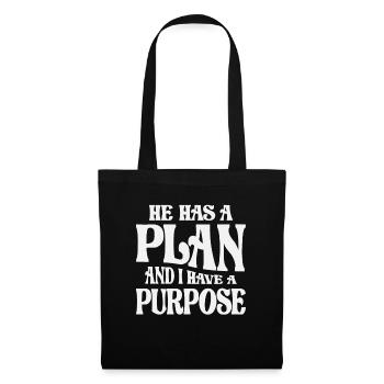 Divine Plan Purposeful Life Christian Quote - Tote Bag - black - Front