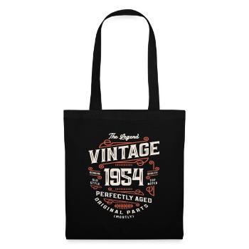 1954 Geschenke zum 70. Geburtstag 70 Jahre alte Männer Frauen - Stoffbeutel - Schwarz - Vorne