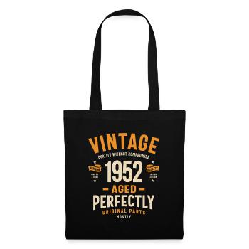 1952 72. Geburtstag Geschenke 72 Jahre alte Männer Frauen - Stoffbeutel - Schwarz - Vorne