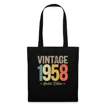 1958 Geschenke zum 66. Geburtstag 66 Jahre alte Männer Frauen - Stoffbeutel - Schwarz - Vorne
