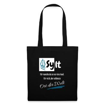 Sylt pour moi le plus bel endroit du monde : l’île de Sylt - Sac en tissu - noir - Devant