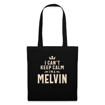 I Can't Keep Calm I'm a Melvin Personalized Name - Tote Bag - black - Front