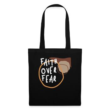 Faith Over Fear - Bold Christian Quote - Tote Bag - black - Front