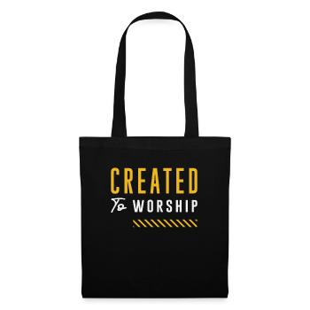 Created to Worship Christian Quote - Tote Bag - black - Front