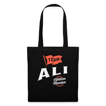 Team Ali Lifetime Member Personalized Name Ali - Tote Bag - black - Front