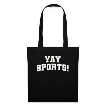 Yay Sports - Funny Sports - Tote Bag - black - Front