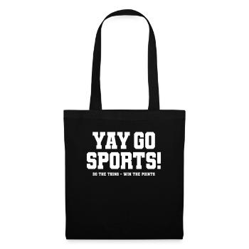 Funny Sports - Yay Go Sports - Tote Bag - black - Front