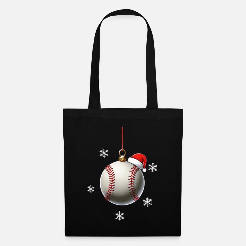 FROHE WEIHNACHTEN BASEBALL - Stoffbeutel - Schwarz