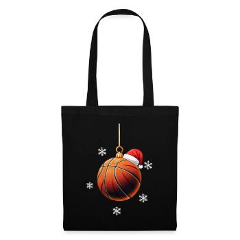 FROHE WEIHNACHTEN BASKETBALL - Stoffbeutel - Schwarz - Vorne