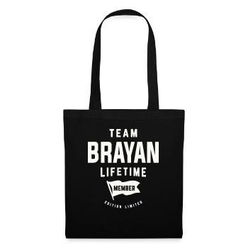 Team Brayan Lebenslanges Mitglied - Stoffbeutel - Schwarz - Vorne