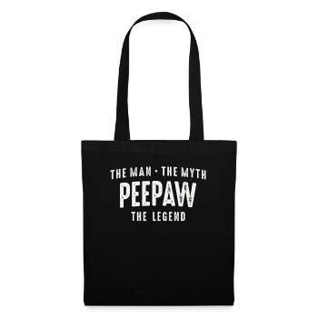 Peepaw Man Mythos Legende - Stoffbeutel - Schwarz - Vorne