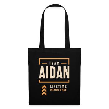 Équipe Aidan Membre à vie Drôle de prénom Aidan - Sac en tissu - noir - Devant
