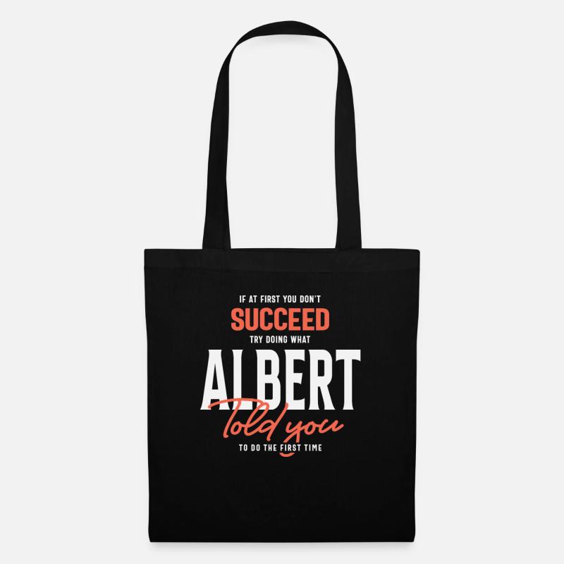 Albert Name Personalisiert Albert - Stoffbeutel - Schwarz