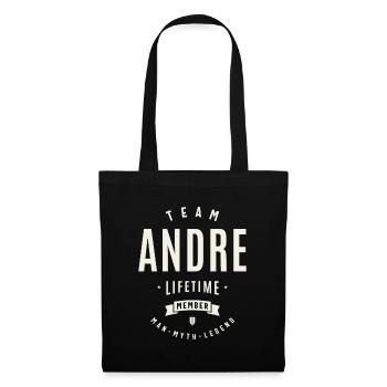 Membre à vie de l’équipe Andre Funny Name Andre - Sac en tissu - noir - Devant