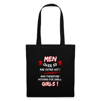 Les hommes de plus de 50 ans sont très chauds... 50e anniversaire - Sac en tissu - noir - Devant
