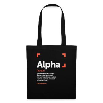 Alpha Definition Personalisierter Name Alpha - Stoffbeutel - Schwarz - Vorne