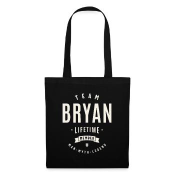 Équipe Bryan Membre à vie Drôle de prénom Bryan - Sac en tissu - noir - Devant
