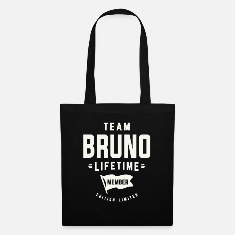 Team Bruno Lebenslanges Mitglied Lustiger Name Bruno - Stoffbeutel - Schwarz