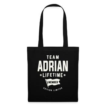 Team Adrian Lifetime Member Funny Name Adrian - Tote Bag - black - Front
