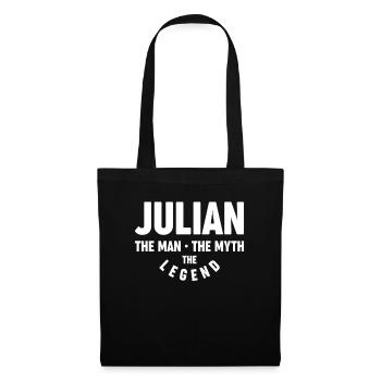 Julian The Man The Myth The Legend - Name Julian - Tote Bag - black - Front