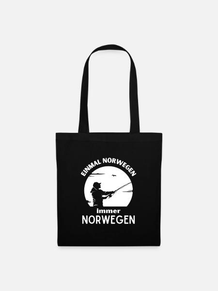 Einmal Norwegen, immer Norwegen - Stoffbeutel - Schwarz
