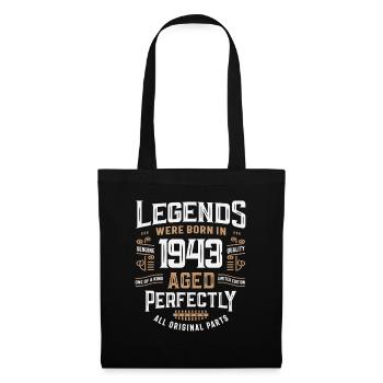 Legends Born In 1943 82nd Birthday 82 Years Old - Tote Bag - black - Front
