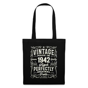 Jahrgang 1942 83. Geburtstag 83 Jahre alt - Stoffbeutel - Schwarz - Vorne